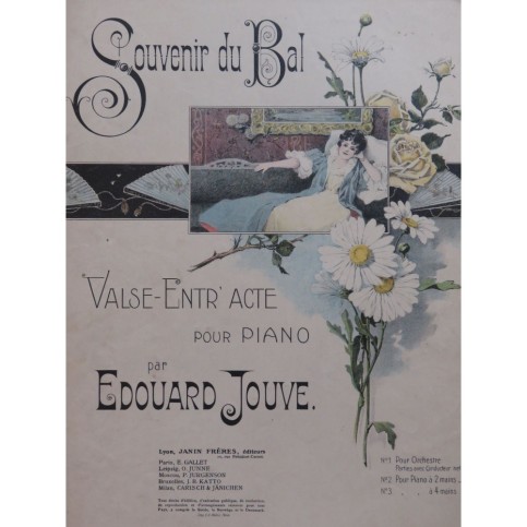 JOUVE Edouard Souvenir du Bal Piano ca1900