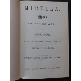 GOUNOD Charles Mirella Opera Anglais Italien Chant Piano