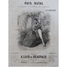 Lair De Beauvais Alfred Pays Natal Chant Piano 1848
