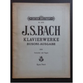 BACH J. S. BUSONI Klavierwerke Band XXII Piano