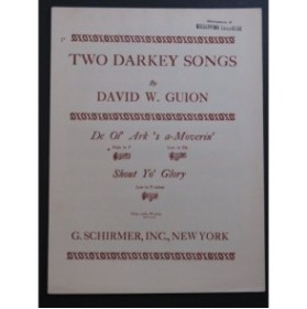 GUION David W. De Ol' Ark's a-Moverin' Chant Piano 1946