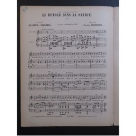 BOISSIERE Frédéric Le Retour dans la Patrie Chant Piano ca1870