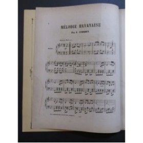 CORBIN A. Mélodie Havanaise Piano XIXe