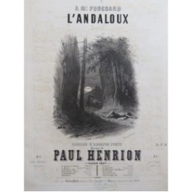 HENRION Paul L'Andaloux Chant Piano 1851