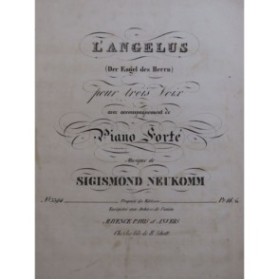 NEUKOMM Sigismond L'Angélus Chant Piano ca1840