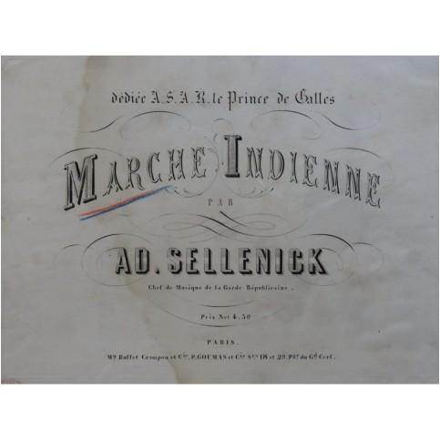 SELLENICK Ad. Marche Indienne Orchestre XIXe