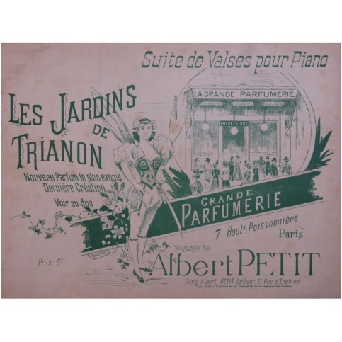PETIT Albert Les Jardins de Trianon Suite de Valses Piano XIXe