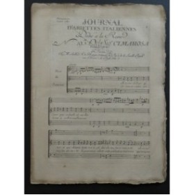CIMAROSA Domenico Al trono d'argo ajees Chant Orchestre 1787