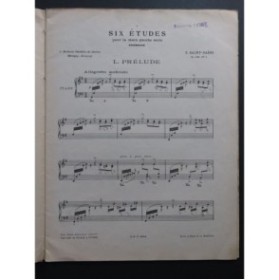 SAINT-SAËNS Camille Six Etudes op 135 Piano ca1920