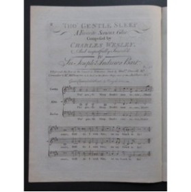 WESLEY Charles Tho' Gentle Sleep Chant Piano ca1830