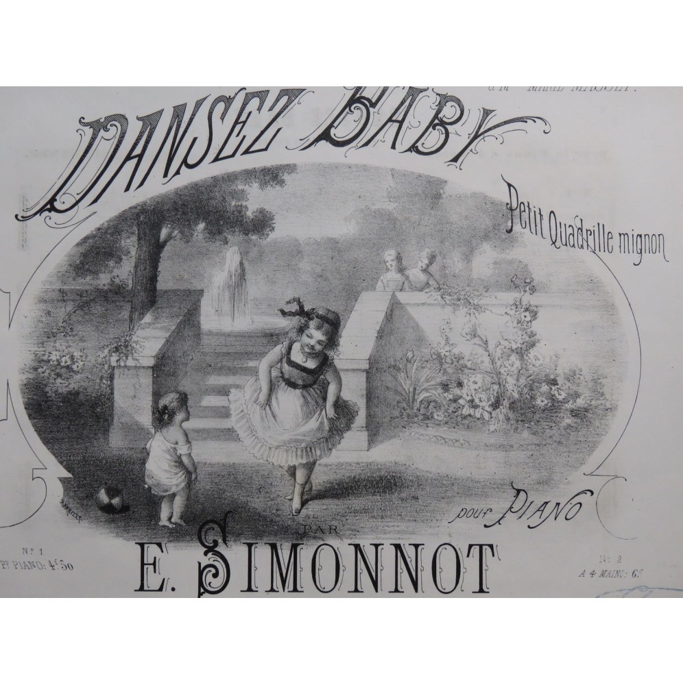 SIMONNOT E. Dansez Baby Piano 4 Mains ca1875