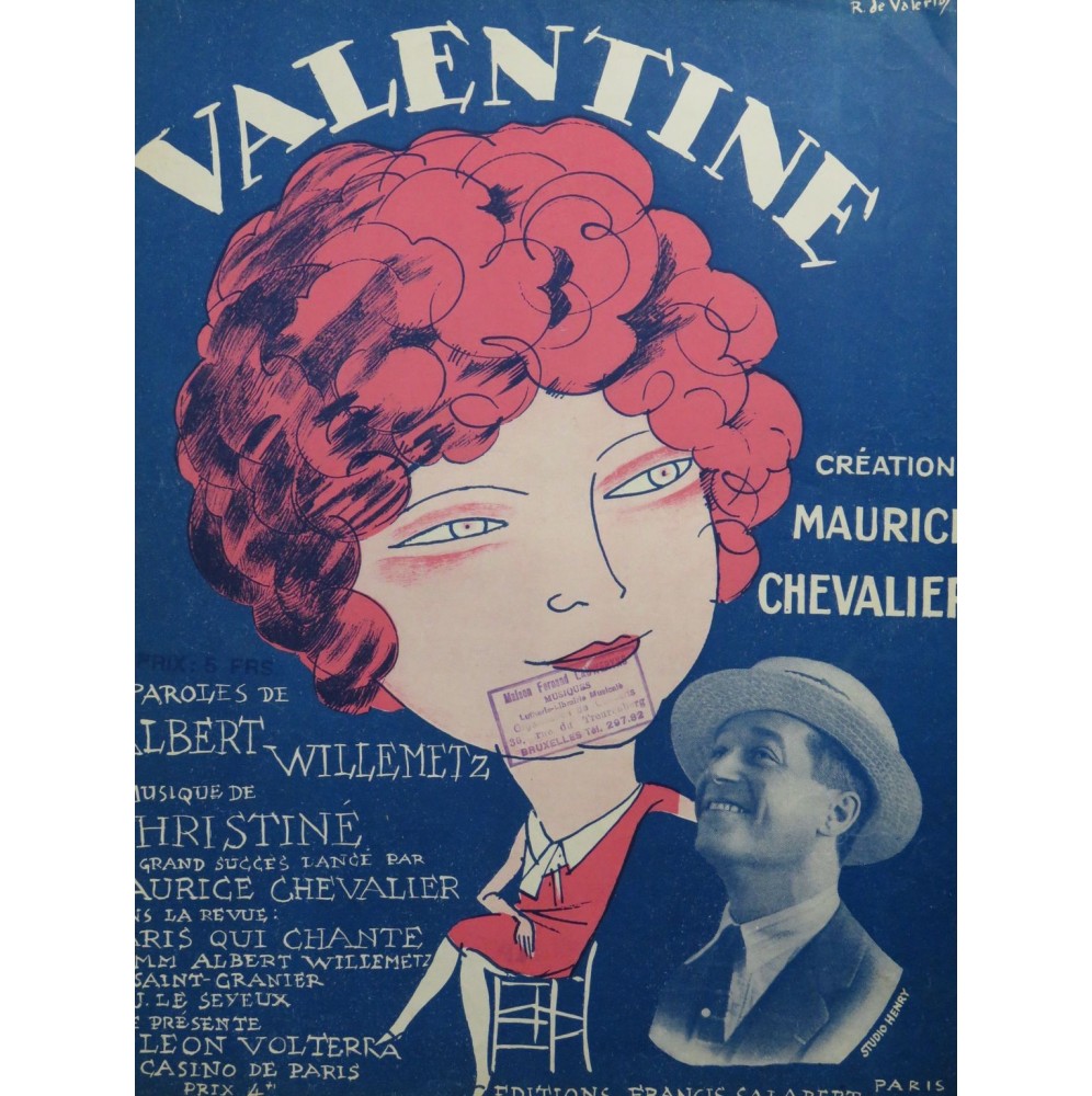 CHRISTINÉ Henri Valentine Chant Piano 1925