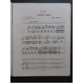 MARX Alfred Fantaisie sur La Muette de Portici Violoncelle Piano ca1860
