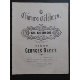 GOUNOD Charles Faust Choeur des Soldats Piano ca1866