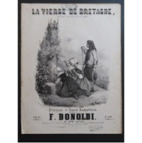 BONOLDI François La Vierge de Bretagne Chant Piano ca1850