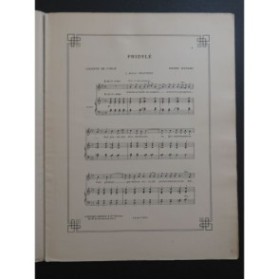 DUPARC Henri Phidylé Chant Piano ca1910