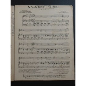 PADILLA José Ça...C'est Paris ! Chant Piano 1926