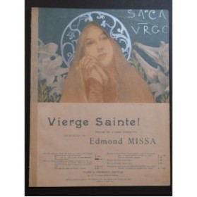 MISSA Edmond Vierge Sainte ! Chant Piano ca1895