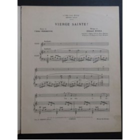 MISSA Edmond Vierge Sainte ! Chant Piano ca1895
