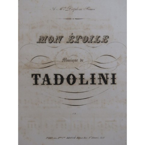 TADOLINI Mon Étoile Chant Piano XIXe siècle