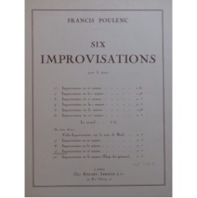 POULENC Francis Improvisation No 9 en ré majeur Piano 1934