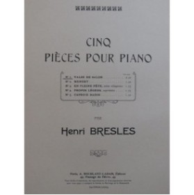 BRESLES Henri Valse de Salon Piano