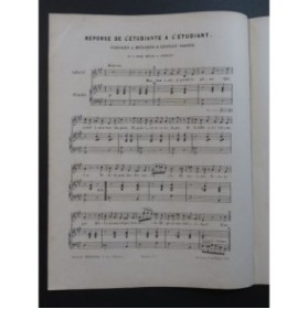NADAUD Gustave Réponse de l'étudiante à l'étudiant Chant Piano ca1855