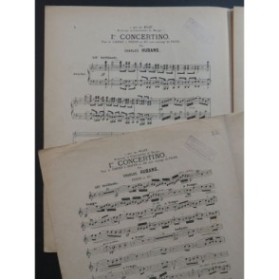HUBANS Charles Concertino No 1 Cornet Piano
