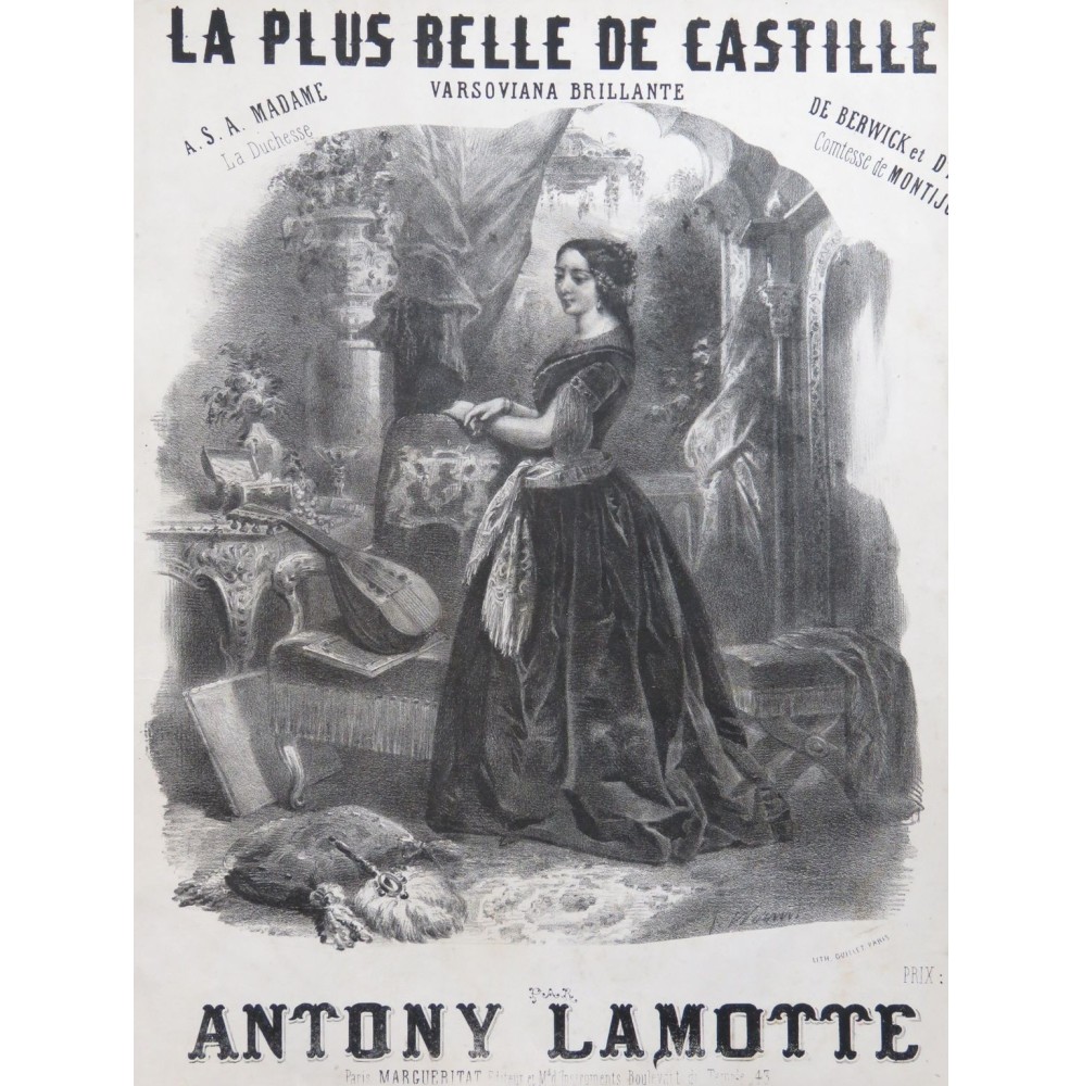 LAMOTTE Antony La Plus Belle de Castille Piano ca1880