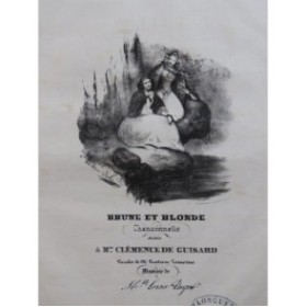 PUGET Loïsa Brune et Blonde Chant Piano ca1830