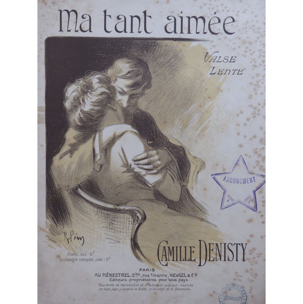 DENISTY Camille Ma Tant Aimée Piano 1913