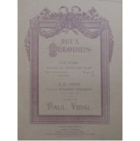 VIDAL Paul Il Neige Chant Piano 1921