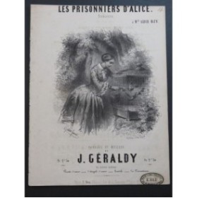 GÉRALDY J. Les Prisonniers d'Alice Chant Piano ca1850