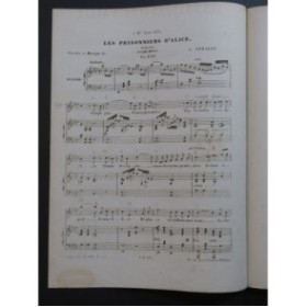 GÉRALDY J. Les Prisonniers d'Alice Chant Piano ca1850