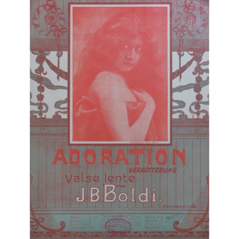 BOLDI J. B. Adoration Chant Piano 1907