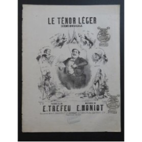 MONIOT Eugène Le Ténor Léger Chant Piano ca1870