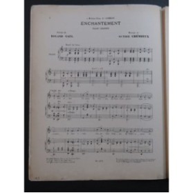 CRÉMIEUX Octave Enchantement Chant Piano 1910
