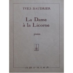 BAUDRIER Yves La Dame à la Licorne Piano 1945