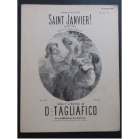 TAGLIAFICO D. Saint Janvier Chant Piano ca1875