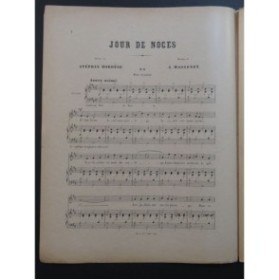 MASSENET Jules Jour de Noces Chant Piano 1928
