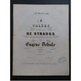 STRAUSS Le Pêcheur de Venise Piano ca1850