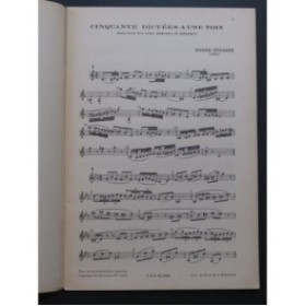 ROGER-DUCASSE Cinquante Dictées à une voix Solfège 1934