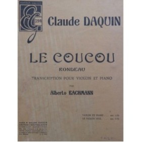 DAQUIN Claude Le Coucou Violon Piano
