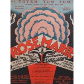 FRIML Rudolf STOTHART Herbert Totem Tom Tom Chant Piano 1927