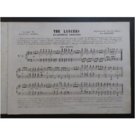 LEDUC Alphonse The Lancers Quadrille Piano Danse ca1853