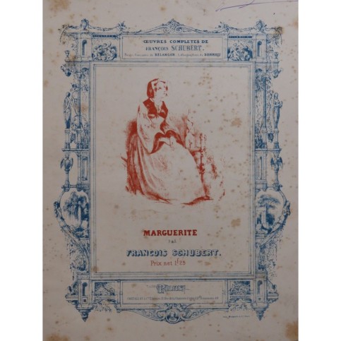 SCHUBERT Franz Marguerite Piano Chant ca1835