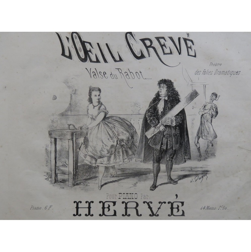 HERVÉ L'Oeil Crevé Valse du Rabot Piano ca1867