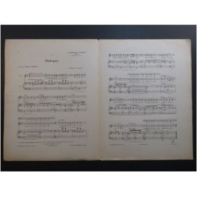 MASSENET Jules Dialogue Chant Piano 1913