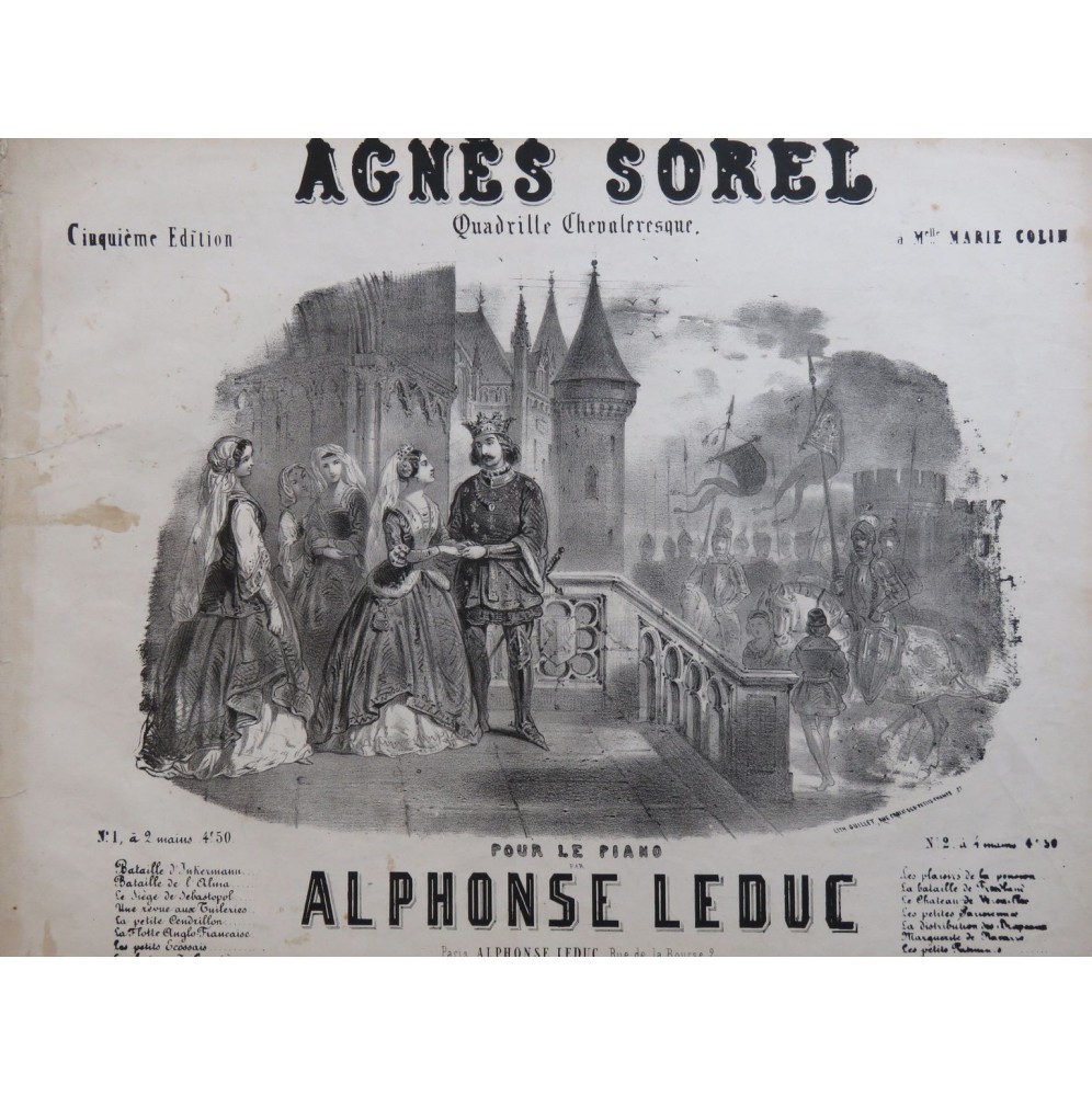 LEDUC Alphonse Agnès Sorel Piano ca1850