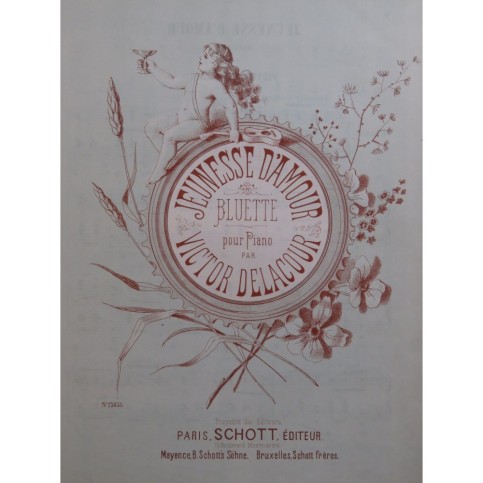 DELACOUR Victor Jeunesse d'Amour Piano ca1885